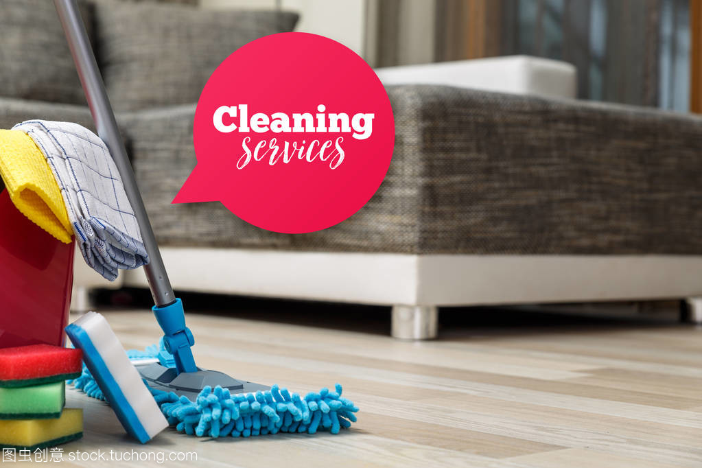 清潔服務。海綿,拖地,棍子